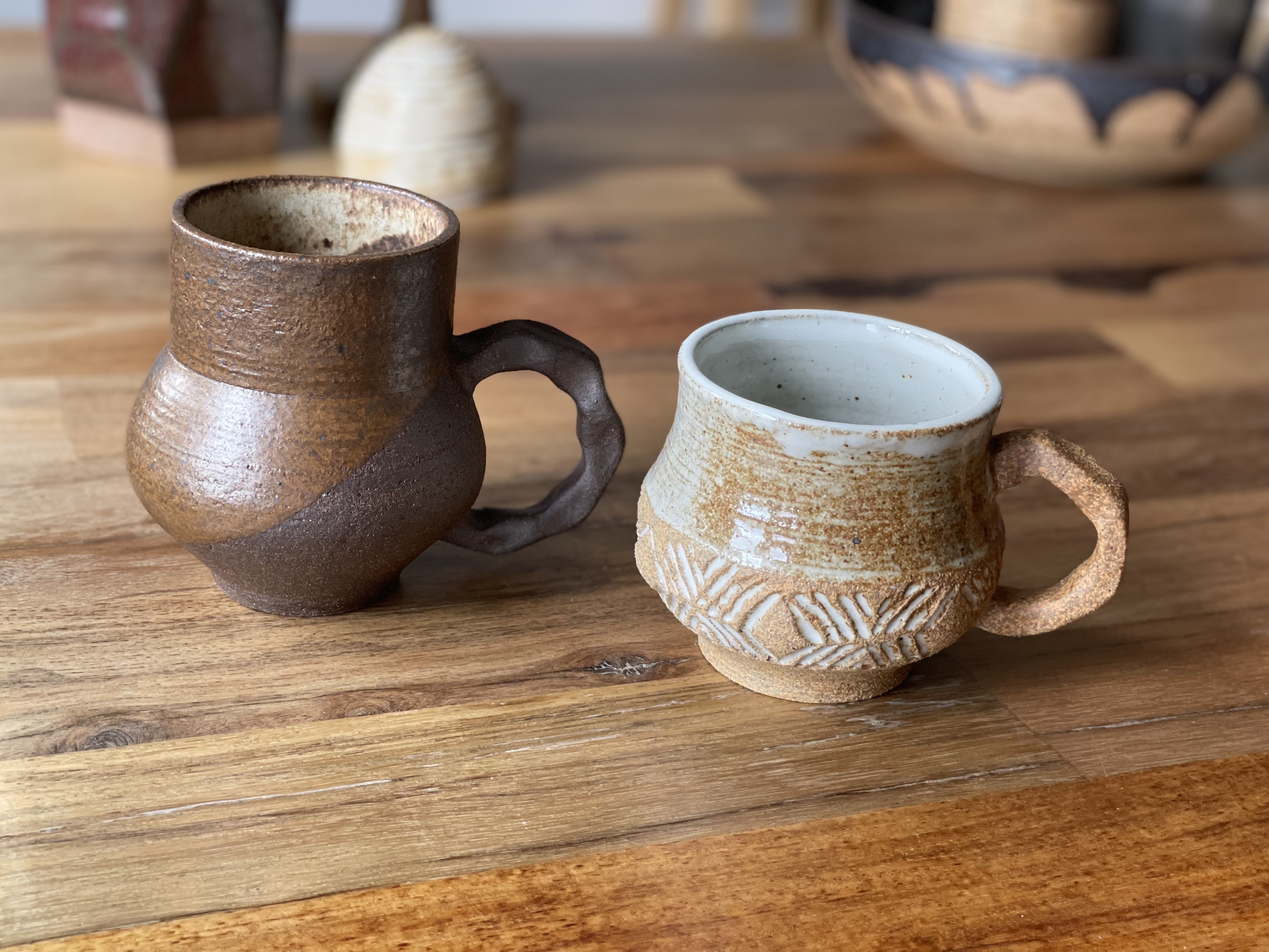 Handmade ceramic mugs